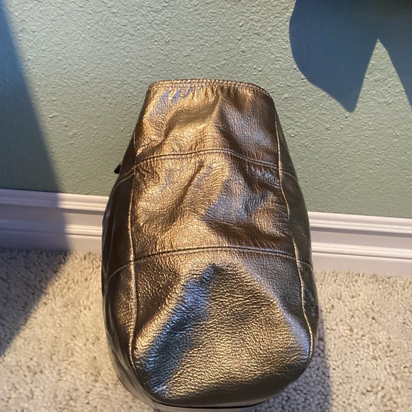 COACH Madison Tribeca Metallic Gold Leather Patent Chain Tote Purse RARE 15373 - Picture 6 of 13
